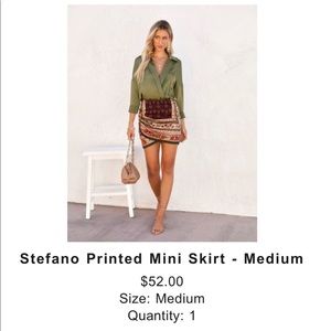 Stefano printed mini skirt